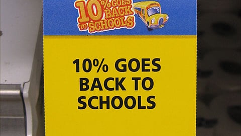 Dominick's '10% Goes Back' Price Label