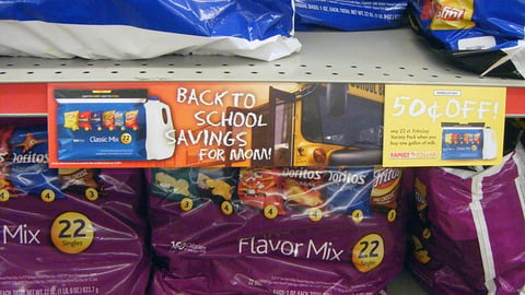 Family Dollar 'Savings for Mom' Shelf Sign