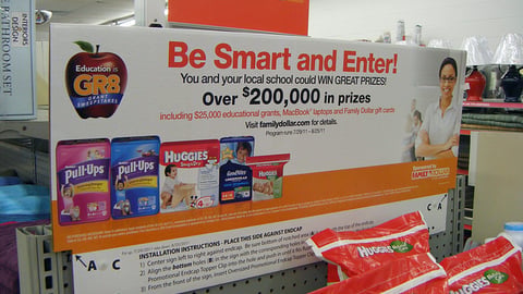 Family Dollar 'Education is GR8' Endcap Header