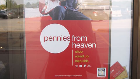 JCPenney 'Pennies from Heaven' Window Sign