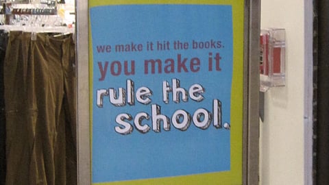 JCPenney 'Rule the School' Stanchion Sign