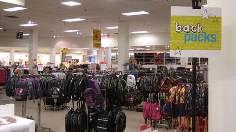 JCPenney Backpack Merchandising