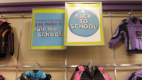 JCPenney 'Back To School' Wall Signs