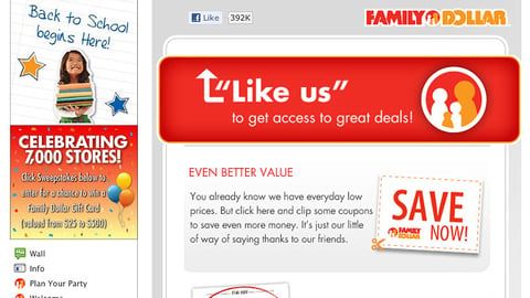 Family Dollar Back-to-School Facebook Page