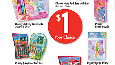 Family Dollar Disney Products Coupon Book Feature