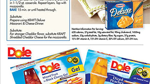 Family Dollar Kraft/Dole Coupon Book Features