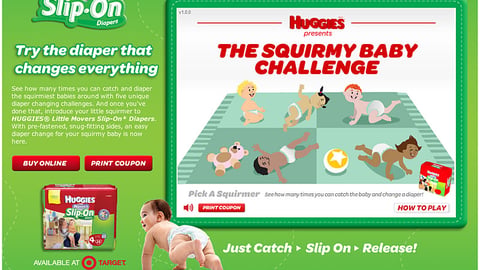 Huggies Target 'Squirmy Baby Challenge' Website