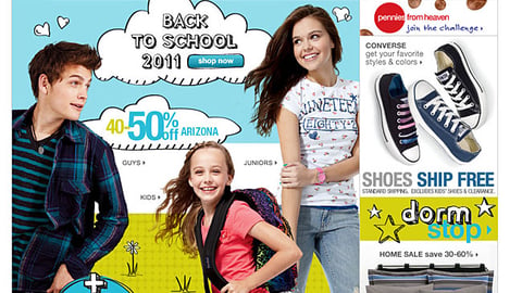 JCPenney 'Back To School' Landing Page