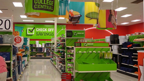 Target 'College Central' Seasonal Department