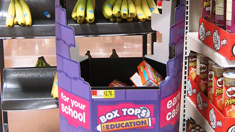 General Mills 'Box Tops' Dump Bin