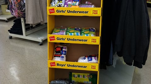 Hanes Dollar General 'Stock Up for Back2School' Shipper