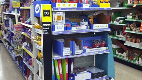 Dollar General Back-to-School Endcap