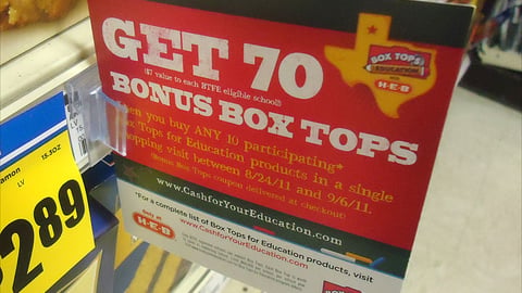 H-E-B 'Bonus Box Tops' Shelf Talker