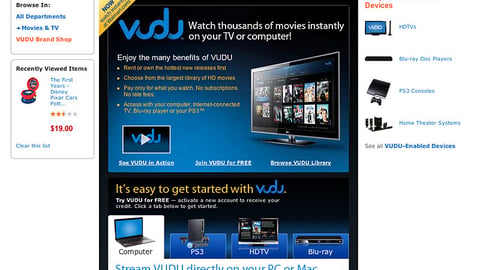 Walmart Vudu Brand Microsite