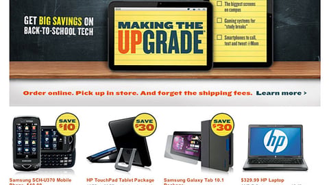 Best Buy 'Making the UpGrade' Home-Page Leaderboard Ad
