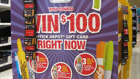 Office Depot Post-It 'Go Back Smarter' Game Sign