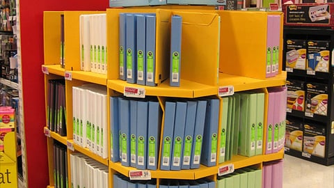 Wilson Jones Office Depot Back-to-School Endcap Pallet Display