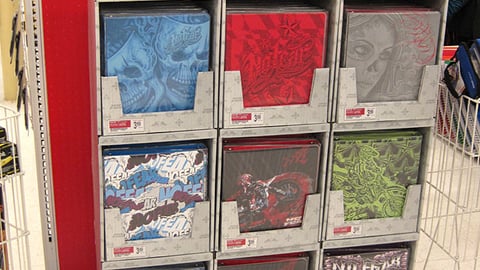 Office Depot No Fear Folders Endcap