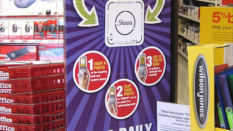 Office Depot Sharpie 'Go Back Smarter' Game Stanchion 