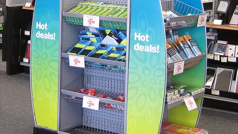 Staples 'Hot Deals' Back-to-School Pallet Display