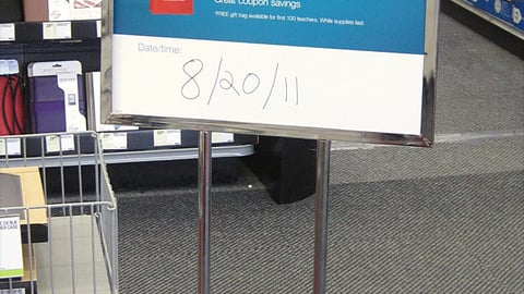 Staples 'Teacher Appreciation Day' Stanchion Sign