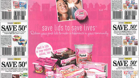 Yoplait 'Save Lids to Save Lives' FSI