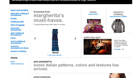 Target Missoni E-Commerce Website
