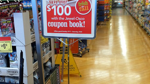 Jewel-Osco 'Fresh for Fall' Stanchion Sign