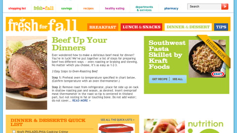 Albertsons 'Fresh for Fall' Microsite