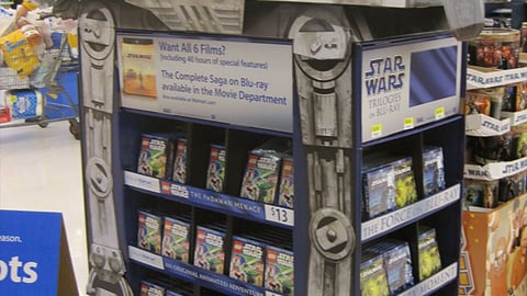 'Star Wars: The Complete Saga' Walmart Pallet Display