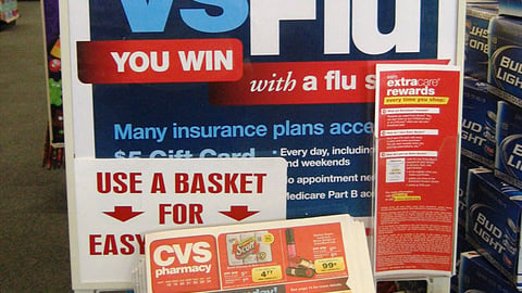 CVS 'You vs. Flu' Circular Rack Header