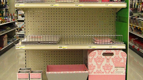 Target Pink Office-Supply Endcap