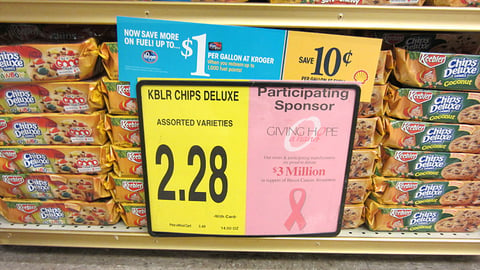 Kroger Keebler 'Giving Hope a Hand' Shelf Sign