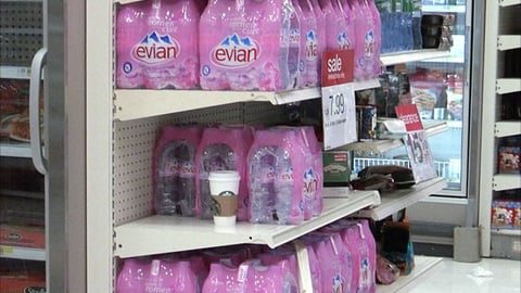 Target Pink Evian Endcap