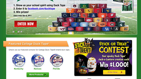 Duck Tape 'School Spirit Photo Contest' Home-Page Ads