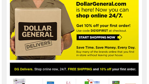 Dollar General 'Delivers' Email