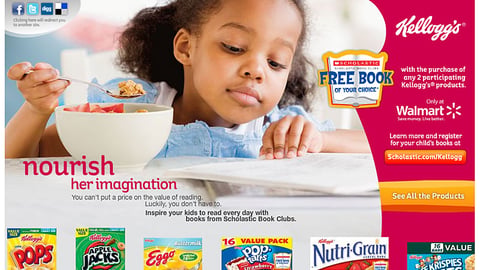 Kellogg's Scholastic Walmart.com Page