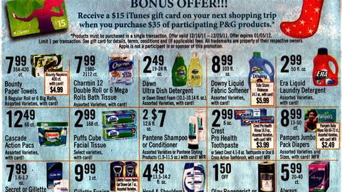 A&P P&G Holiday 'Bonus Offer' Feature