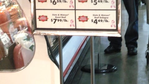 Dietz & Watson BJ's 'Deli Savings' Stanchion Sign
