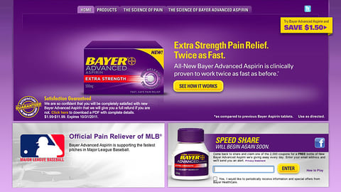 Bayer Advanced Aspirin Website