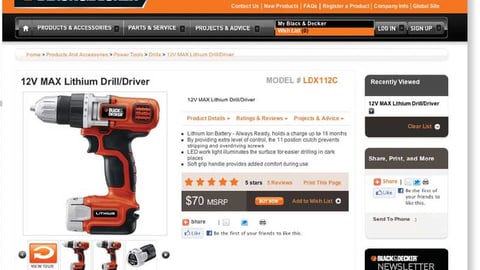 Black & Decker Website