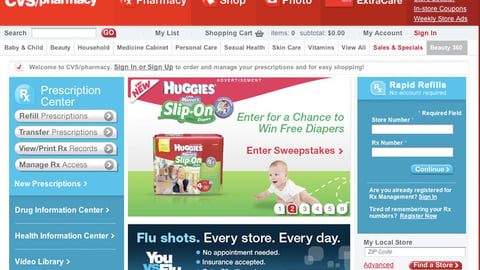 CVS Huggies Little Movers Slip-On Home Page Ad
