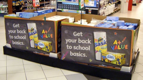Procter & Gamble 'School Basics' Dump Bins