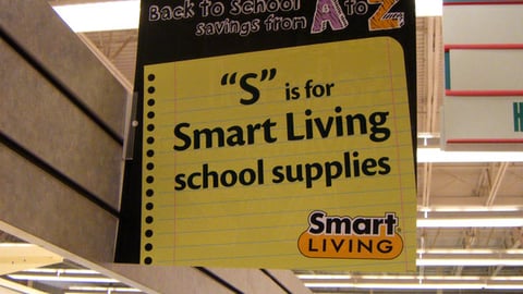 Giant-Carlisle Back-to-School Smart Living Ceiling Sign