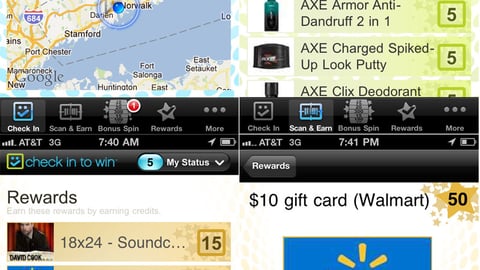 Check In to Win Screens