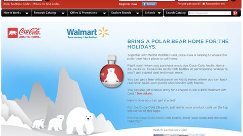 Coca-Cola Walmart 'Arctic Home' Microsite