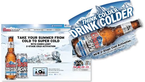 Coors Light 'Super Cold' Marketing Collateral