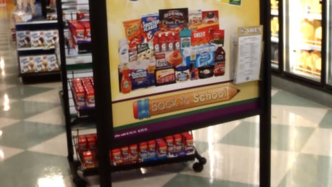 Kroger Back-to-School Offer Stanchion Sign