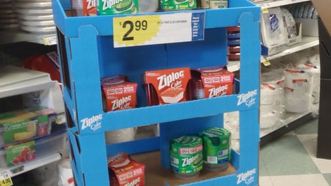 Ziploc 'Box Tops' Shipper