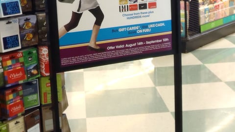 Kroger 'Fuel Points' Back-to-School Stanchion Sign